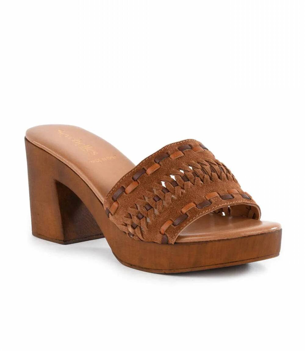 NEW SEYCHELLES women's bohemian spirit high heel sandals in brown